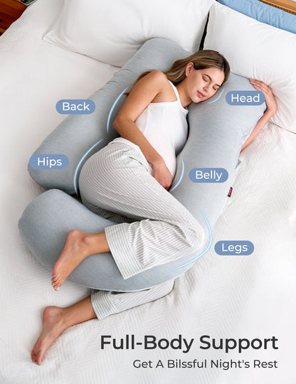 U-Shaped Side Sleeping Maternity Pillow with Leg Support