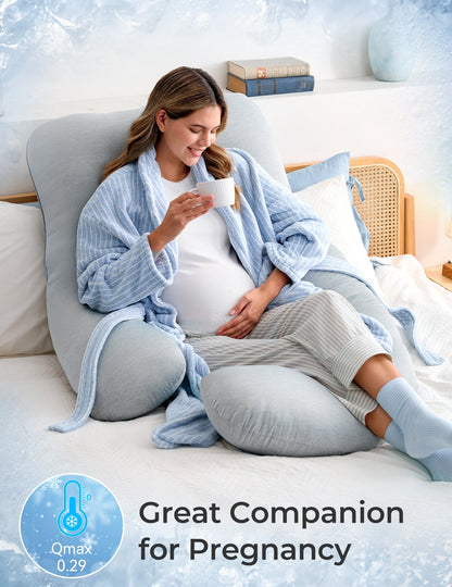 U-Shaped Side Sleeping Maternity Pillow with Leg Support