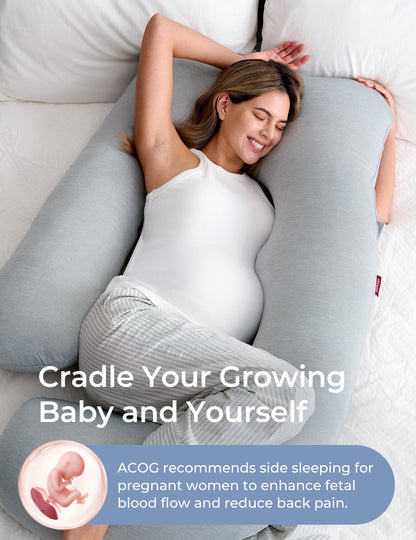 U-Shaped Side Sleeping Maternity Pillow with Leg Support