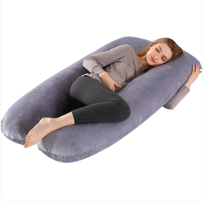 U-Shaped Side Sleeping Maternity Pillow with Leg Support
