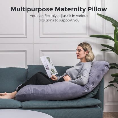 U-Shaped Side Sleeping Maternity Pillow with Leg Support