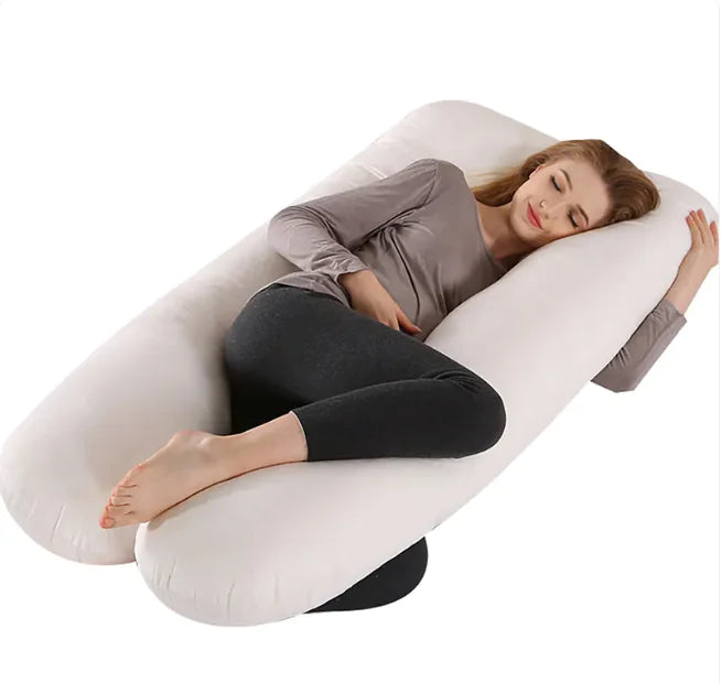 U-Shaped Side Sleeping Maternity Pillow with Leg Support