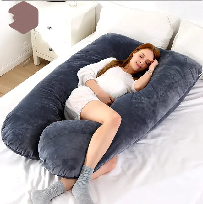 U-Shaped Side Sleeping Maternity Pillow with Leg Support