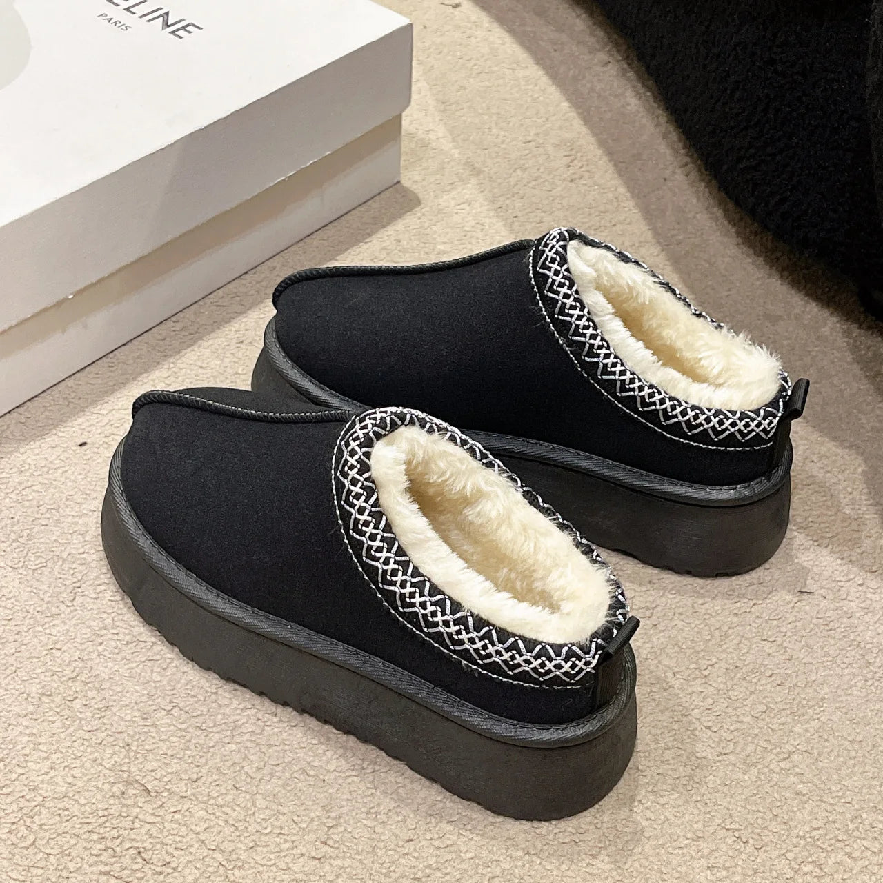 LYNOXA Cozy Winter Platform Mules™