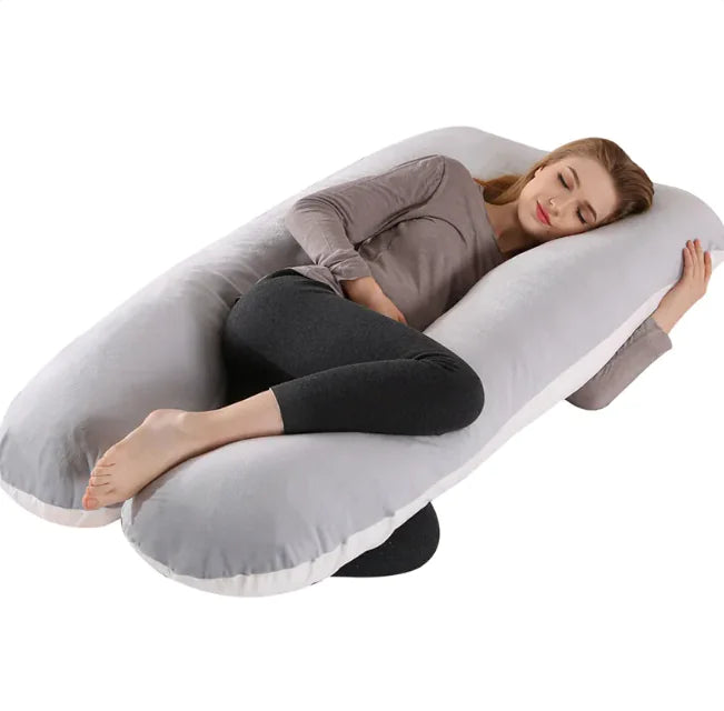 U-Shaped Side Sleeping Maternity Pillow with Leg Support